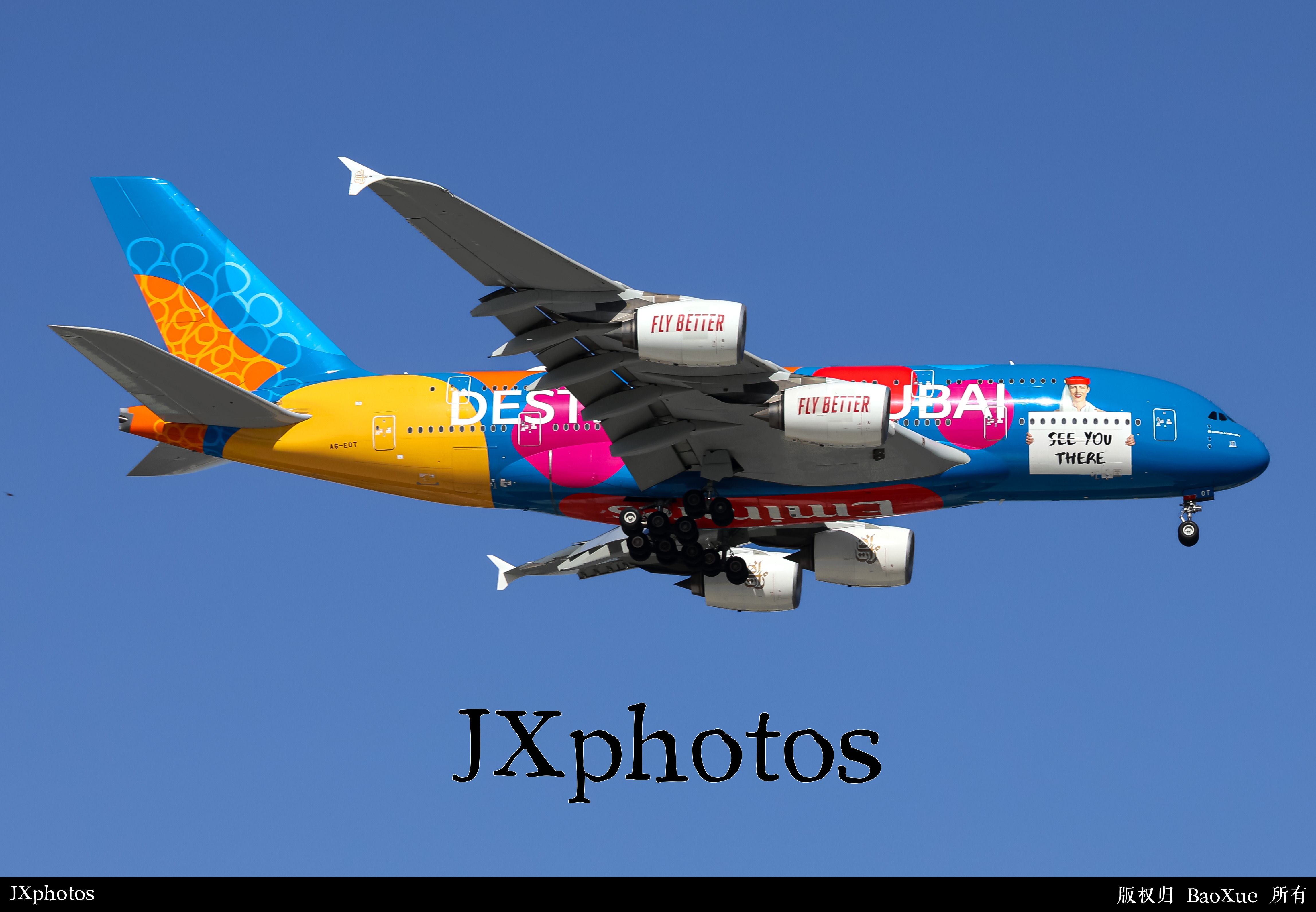 阿联酋航空 “目的地迪拜” 彩绘 A388｜A6-EOT