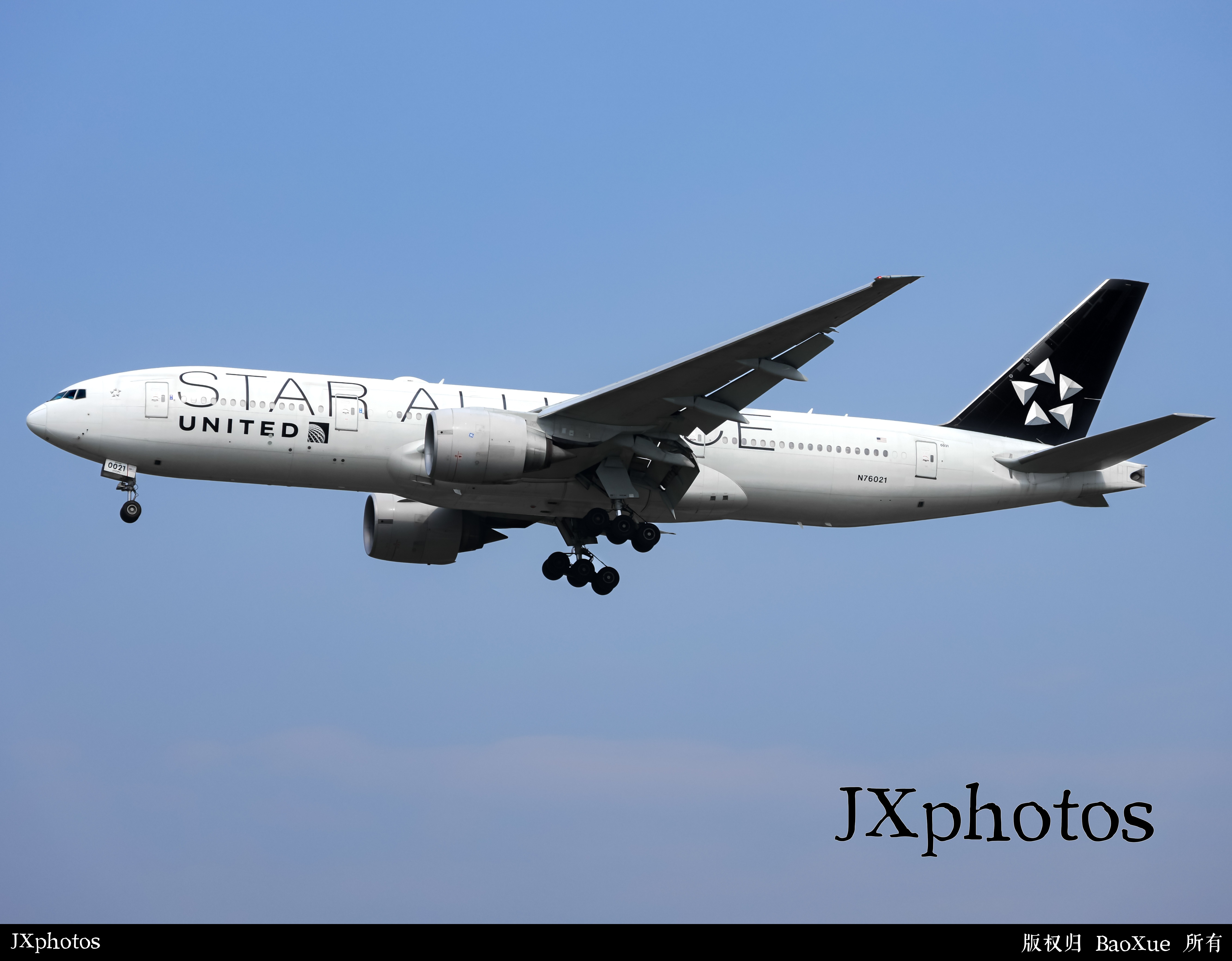 美国联合航空 波音772 “星空联盟”｜N76021
